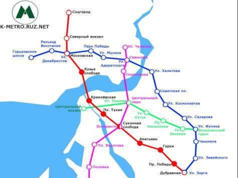 вторая ветка метро в казани схема